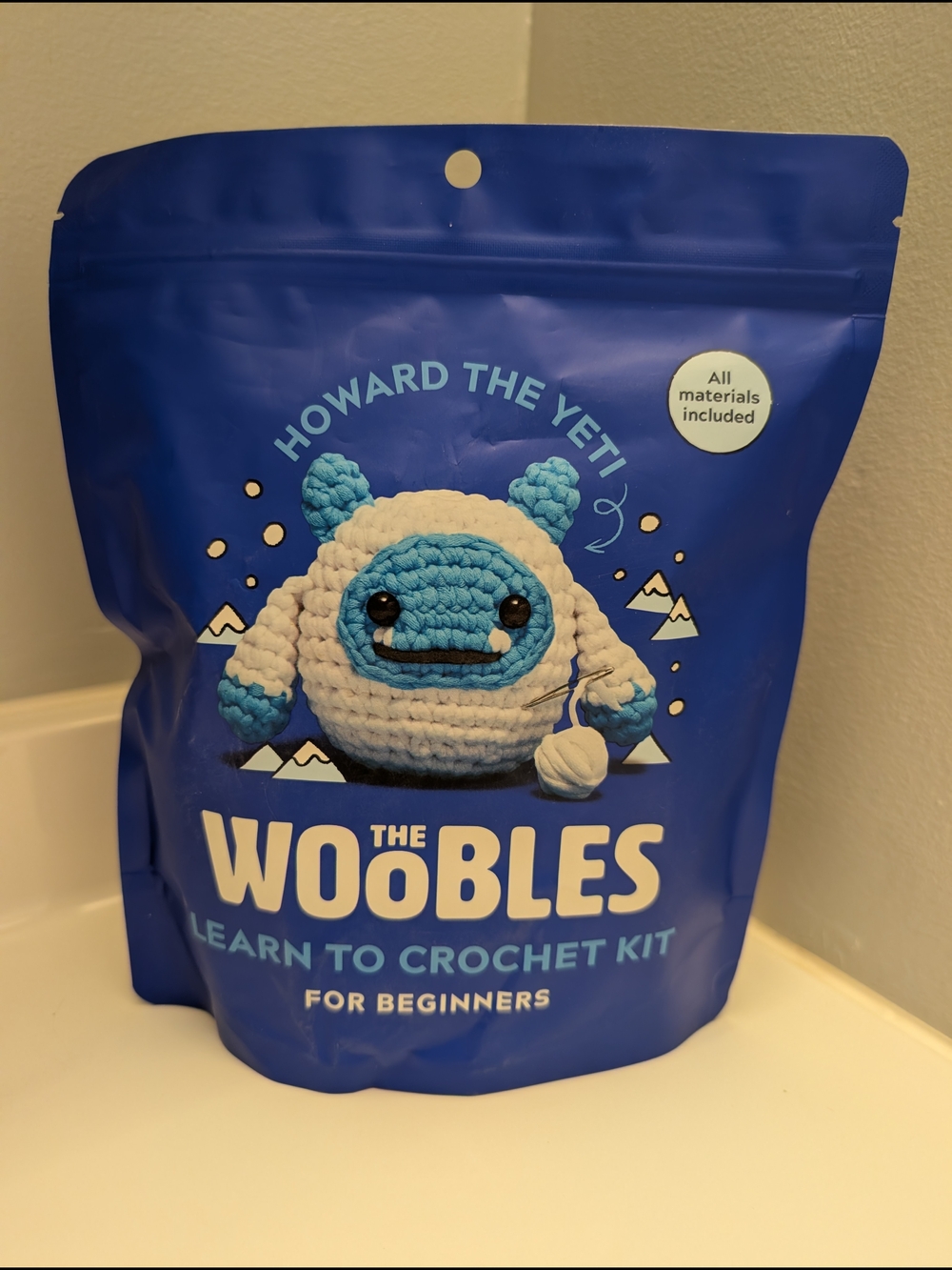 Howard the Yeti The Woobles Crochet Kit - Blue & White